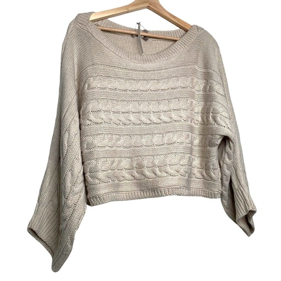 ASOS Cable Knit Cropped Wide Sleeves Size 8 NWT - Picture 1 of 12